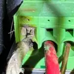 Photo of burnt AC wiring coming out of a Victron Multiplus II inverter