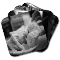 New Orleans After Dark Coasters Set of coasters depicting various B&W Images in New Orleans' French Quarter