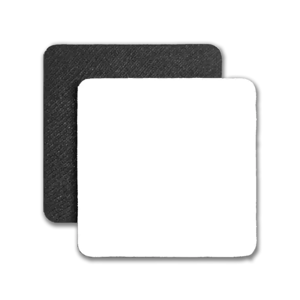 Image shows back of neoprene coaster