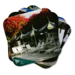 Palm Springs Photo Coasters With pool scenes and other architectural elements