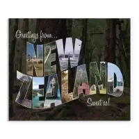 New Zealand blanket Each letter shows a different New Zealand photograph