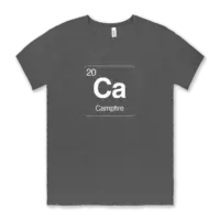 Campfire element tee shirt Airstream element symbol on a gray Bella canvas unisex tee shirt