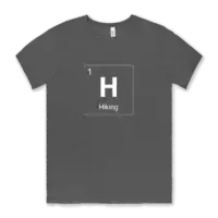 Hiking element tee shirt Airstream element symbol on a gray Bella canvas unisex tee shirt
