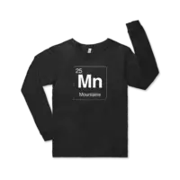 Mountains element tee shirt Mountains element symbol on a charcoal Bella canvas unisex jersey long sleeve tee