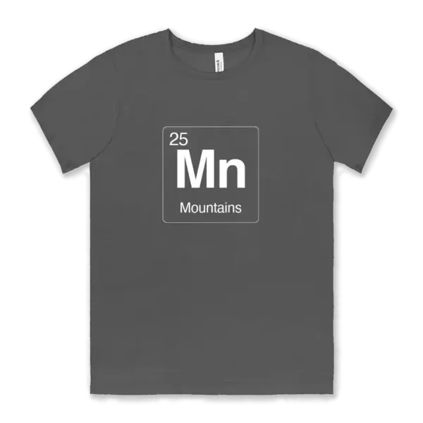 Mountains element tee shirt Airstream element symbol on a gray Bella canvas unisex tee shirt
