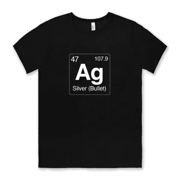 Silver bullet Airstream element tee shirt Airstream element symbol on a black Bella canvas unisex tee shirt