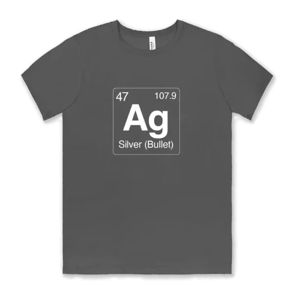Silver bullet Airstream element tee shirt Airstream element symbol on a gray Bella canvas unisex tee shirt
