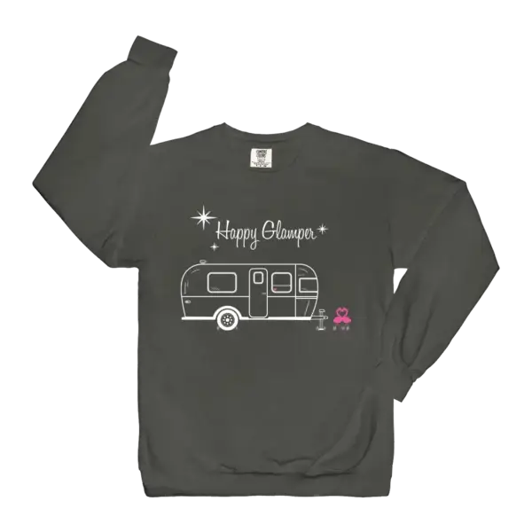 Happy Glamper Airstream gray sweatshirt