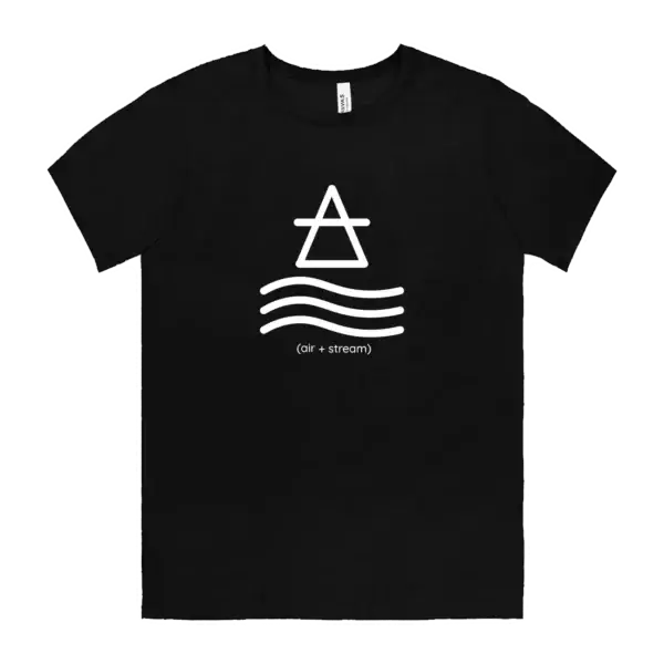 Airstream Tee Shirt with Air+Stream combined symbol