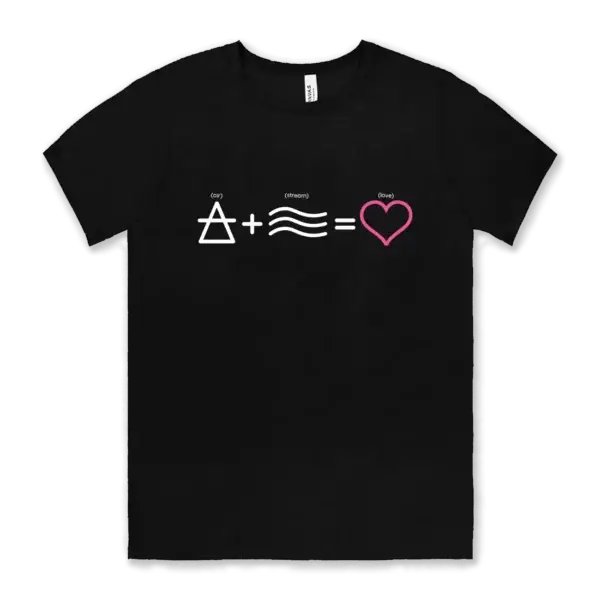 Airstream Love Tee Shirt featuring Air + Stream = Love icons
