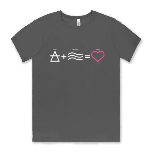 Airstream Love Tee Shirt featuring Air + Stream = Love icons