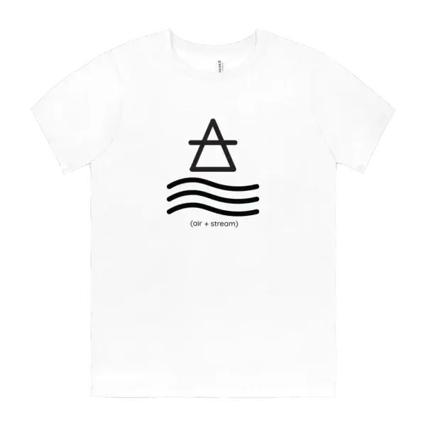 Airstream Tee Shirt with Air+Stream combined symbol